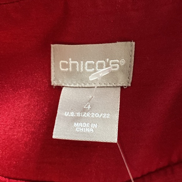 Chicos red open front jacket NWT - Picture 7 of 10